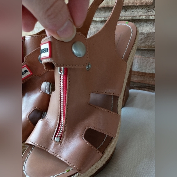 Hunter Morant Women's Leather block heel sandals_9.5 - Picture 6 of 12